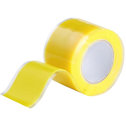 Self Fusing Silicone Tape 1 in x 5' Yellow Waterproof Rubber Leak Proof Sealing by PackYard