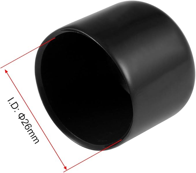uxcell 20pcs Rubber End Caps 26mm ID Vinyl Round Tube Bolt Cap Cover Thread - Image 3