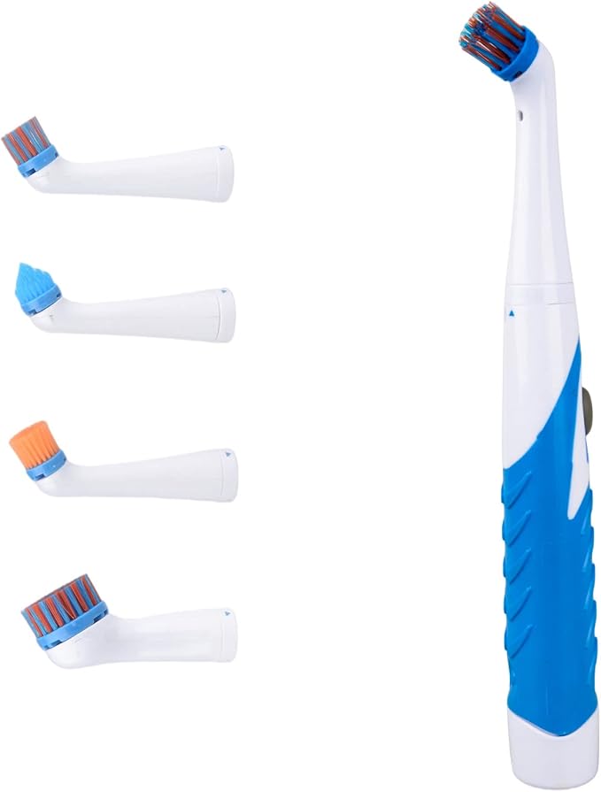 Electric Cleaning Brush with 4 in 1 Multiple Brush Heads, Indoor Household by Unknown
