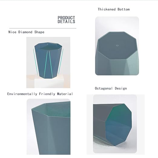 Small Trash Can 2 Pack Bathroom Garbage Can 2.6 Gallon Waste Basket - Image 8