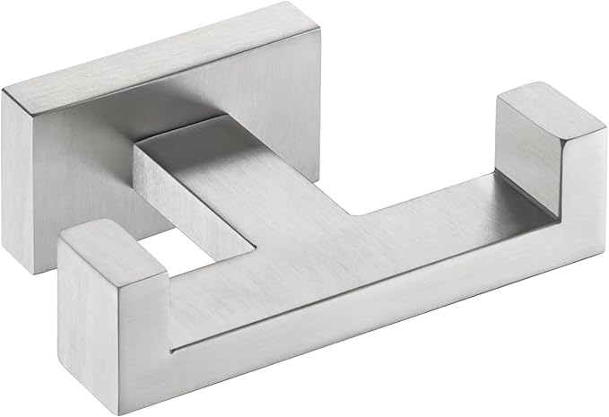 Angle Simple Towel Hook for Bathroom, SUS 304 Stainless Steel Double Robe Coat by AngleSimple