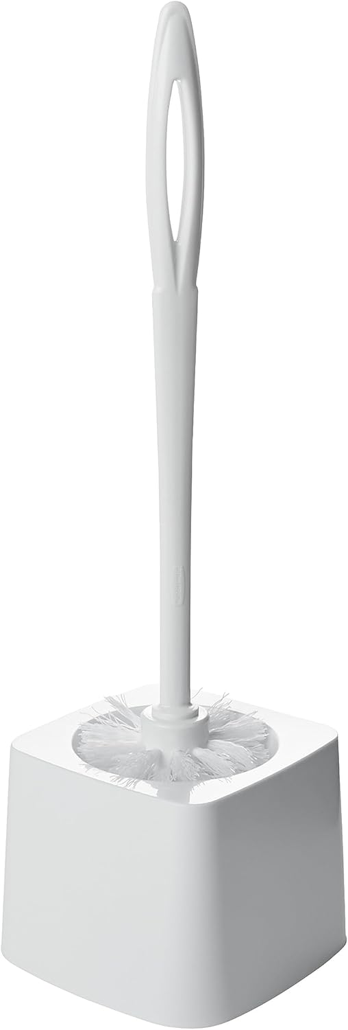 Rubbermaid Commercial Products 15" Toilet Brush, White, Toilet Bowl Brush for Bathroom, Professional/Janitorial Scrub Brush for Toilet