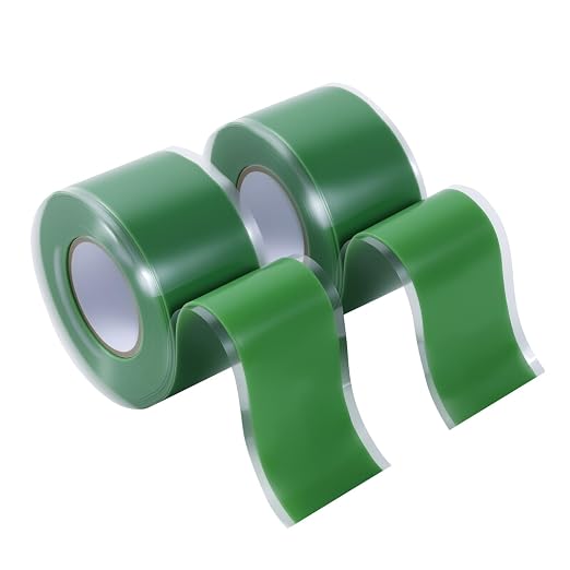 Self Fusing Silicone Tape 2 Rolls 1 in x 10' Green Waterproof Rescue Tape by Unknown