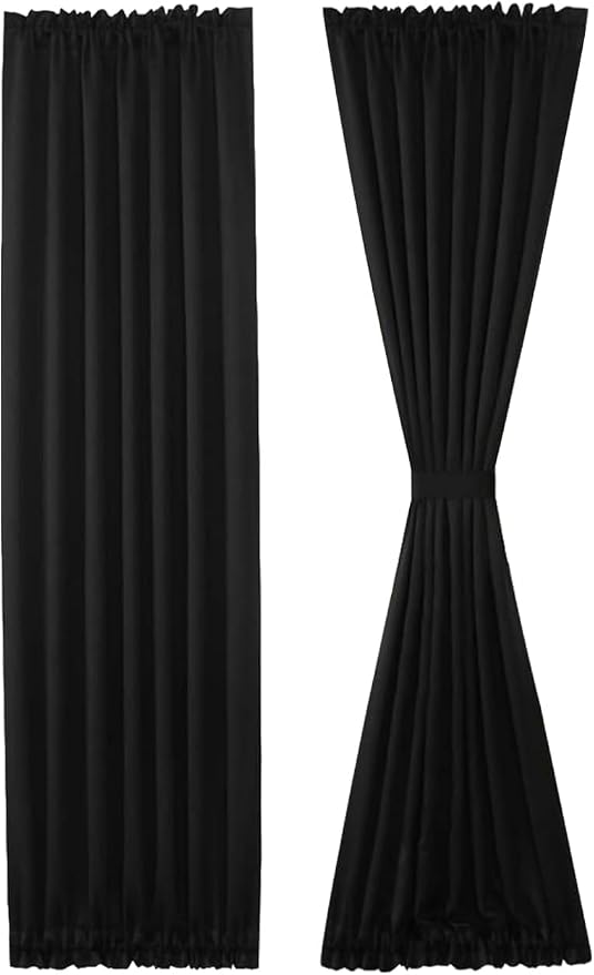 DWCN French Door Curtains – Rod Pocket Thermal Blackout Curtain - Image 7