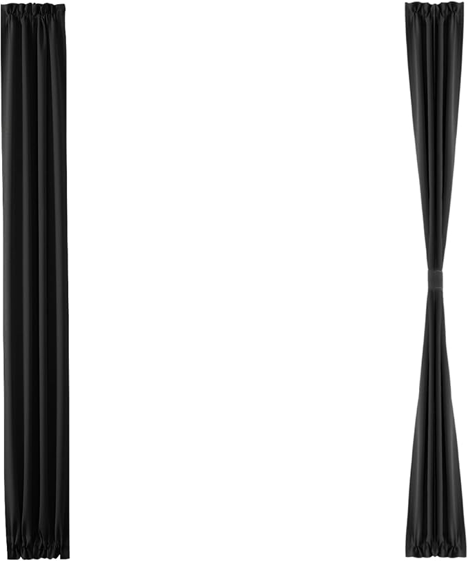 DWCN French Door Curtains – Rod Pocket Thermal Blackout Curtain - Image 7
