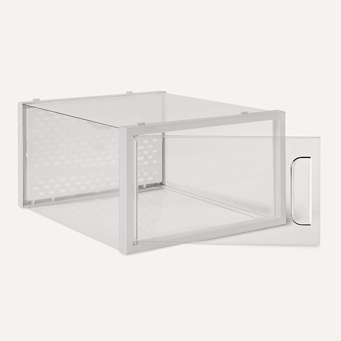 Amazon Basics Stackable and Foldable Clear Shoe Storage Organizer Box - Image 3