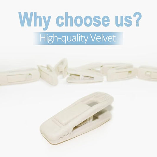 Beige Velvet Hanger Clips, Non-Slip Velvet Clip Work Perfectly - Image 2