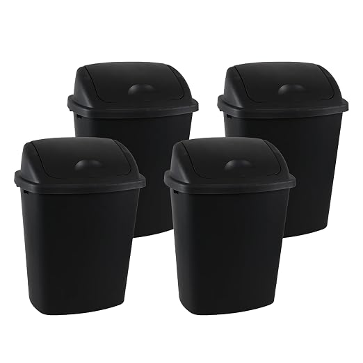4 Packs Commercial Heavy-Duty Trash Can by Yesdate