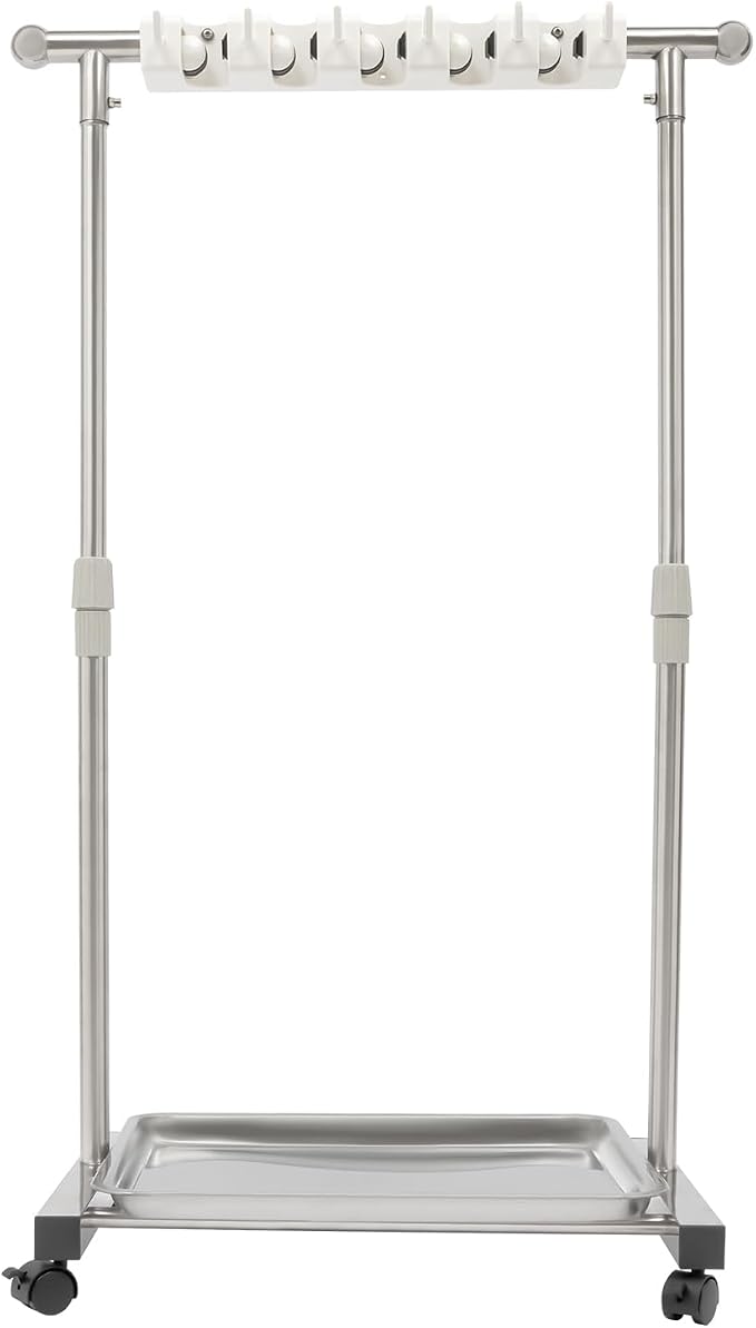 Broom Mop Holder, Movable Put Wet Mops Broom Floor Standing Cleaning Tool Rack by Eapmic