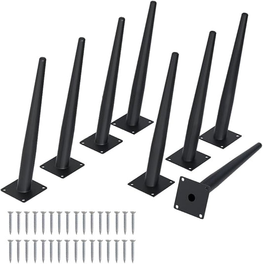8PCS 12 Inch Matte Black Tapered Angled Legs by IURRDOP
