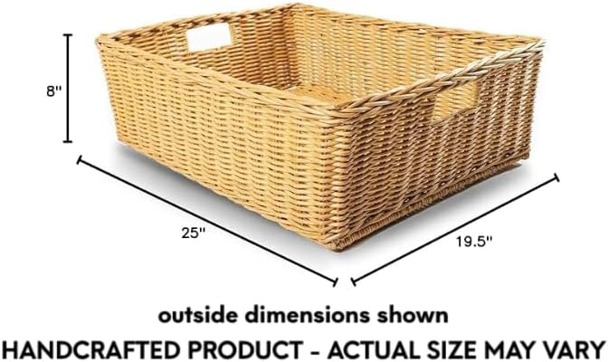 The Basket Lady Under The Bed/Basic Wicker Storage Basket, Extra Large - Image 7