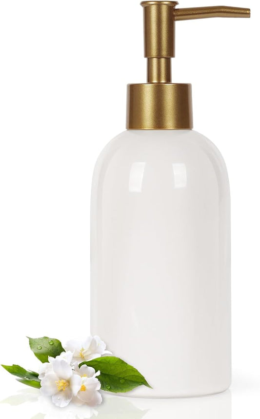 Natheeph 14OZ Ceramic Soap Dispenser Ceramic Soap Pump Dispenser Can Fill Liquid by Natheeph