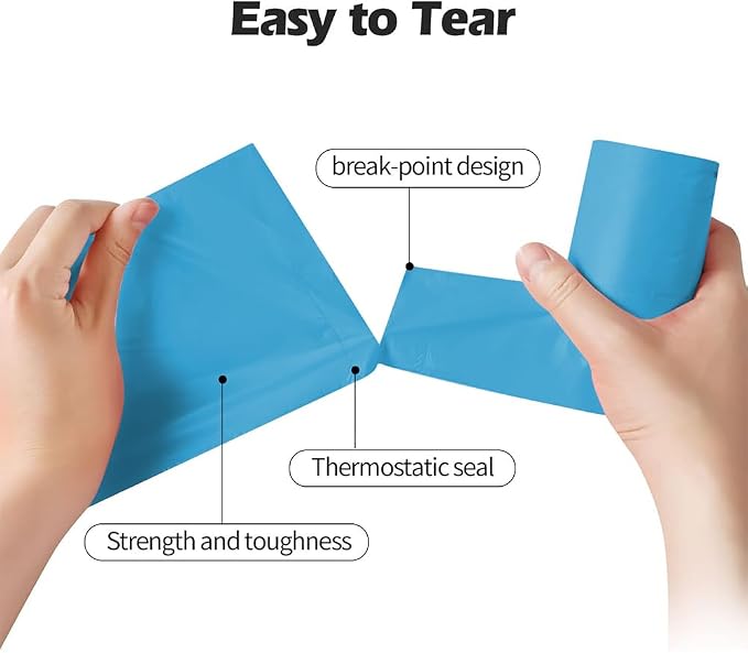 2-4 Gallon Portable Trash Bags, Bedroom Trash Can, Strong Trash Bags（Blue） - Image 3