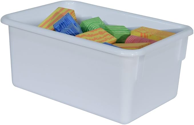 Wood Designs Cubby Storage Bin, Heavy Duty Plastic Containers - Image 3