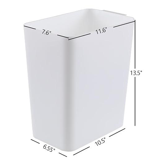 Xyskin 3 Pack Plastic Trash Wastebasket, Garbage Cans, Deskside Garbage Bin - Image 2