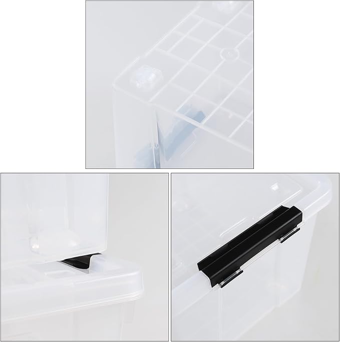 Set of 4 50 L Stackable Plastic Storage Container - Image 3