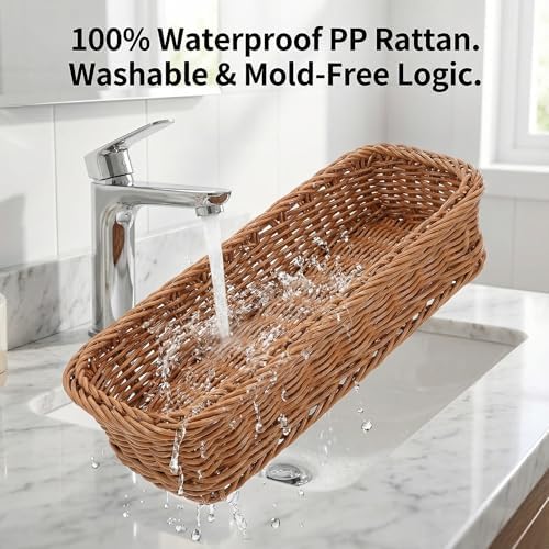 Hemoton 3-Pack Tabletop Storage Baskets for Seasoning Jars and Snacks 10.23X3...