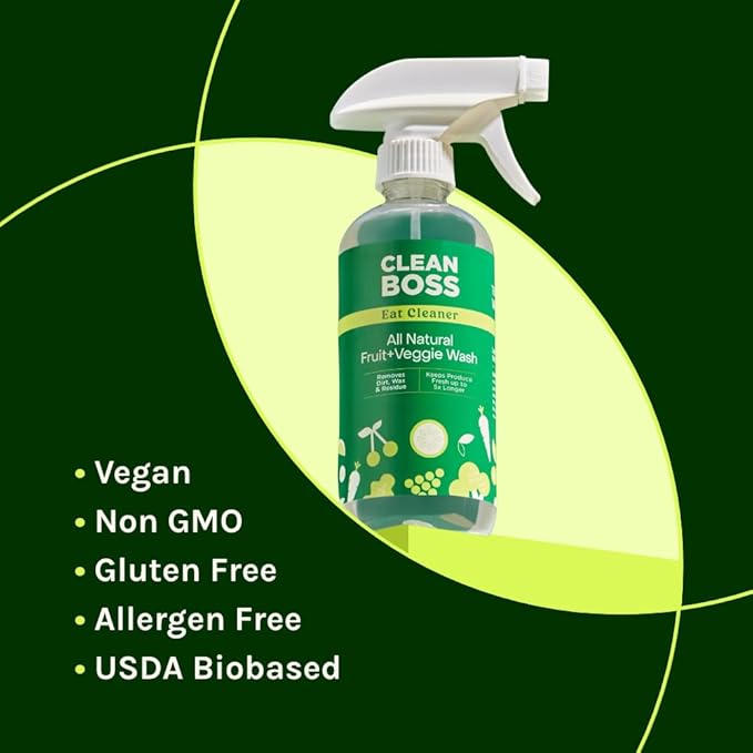 CleanBoss Eat Cleaner Triple-Action Fruit + Veggie Wash - 12 oz - Image 2