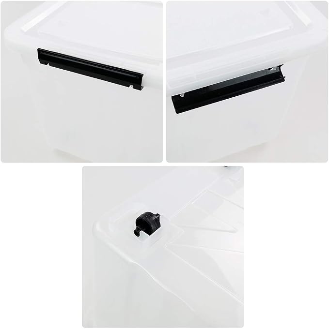 4-Pack Clear Plastic Storage Bins - Image 2