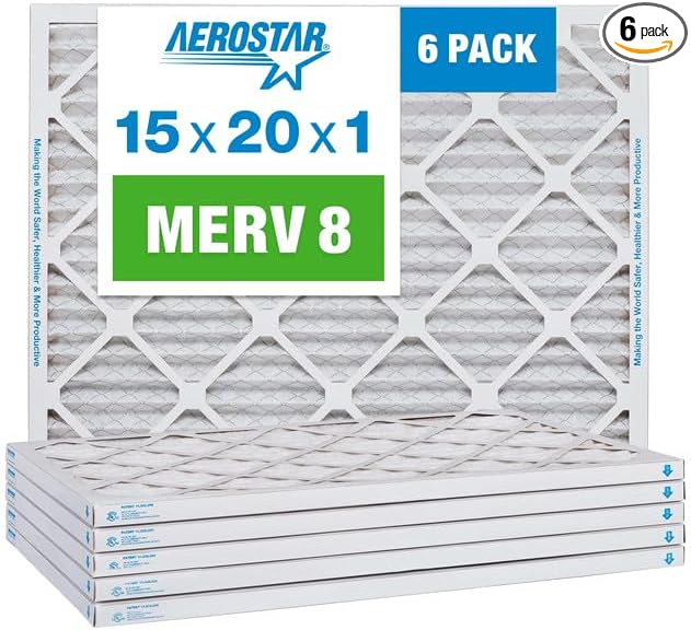 Aerostar 15x20x1 MERV 8-6 Count by AirFiltersDelivered
