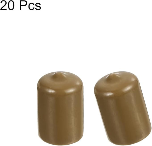 uxcell 20pcs Rubber End Caps 18mm ID Vinyl PVC Round Tube Bolt Cap Cover Screw - Image 2