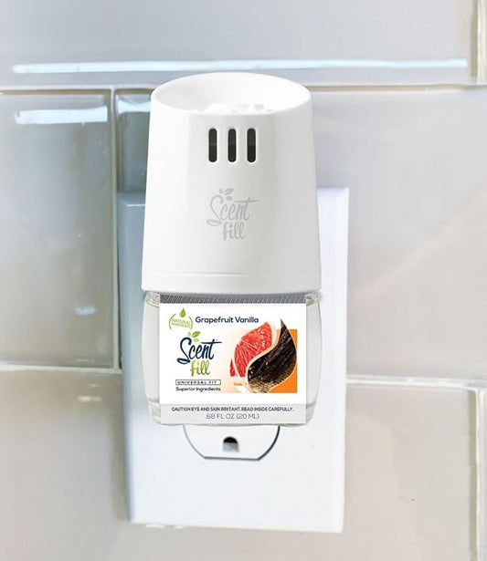 Scent Fill Grapefruit Vanilla Plug in Air Freshener, 4 Scented Oil Refills - Image 2
