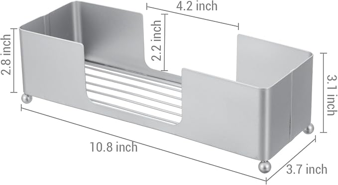 MyGift Metal Tabletop Folded Hand Towel Holder, Modern Silver Tone Commercial - Image 5