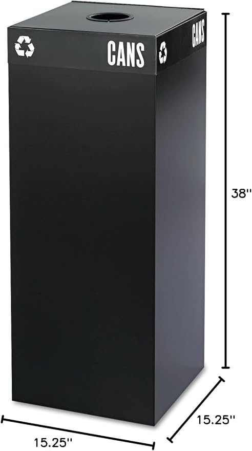 Safco Hallmark 2983BL Public Square Recycling Receptacle Base - Image 4