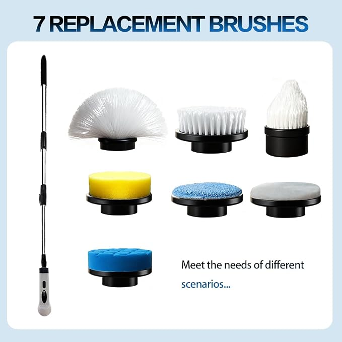 Cordless Electric Spin Scrubber, IPX7 Waterproof Power Scrubber - Image 2