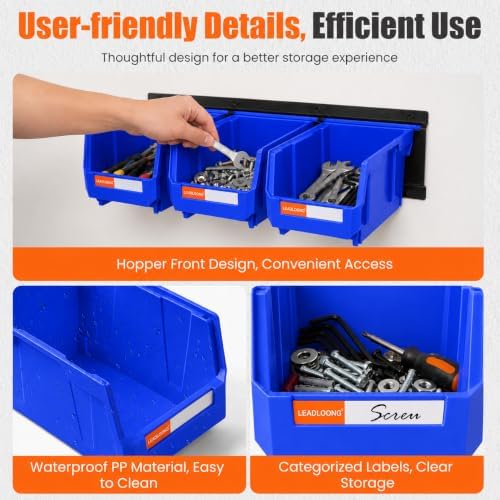 14pc Wall-Mounted Storage Organizer Mixed V1 V2 Combo Blue