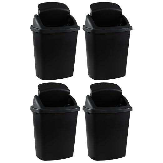 Bringer 6 Gallon Swing Top Trash Can, Plastic Garbage Can - Image 7