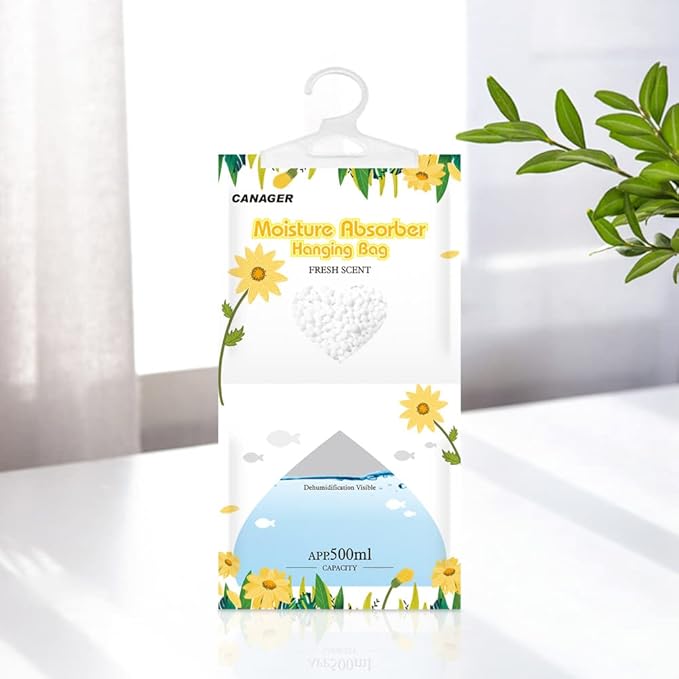 CANAGER Moisture Absorber -12 Pack, Fresh Scent Hanging Humidity Bag, and - Image 2