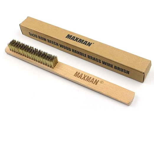 MAXMAN Brass Brush 3Pcs, Soft Brass Bristle Wire Brush - Image 2