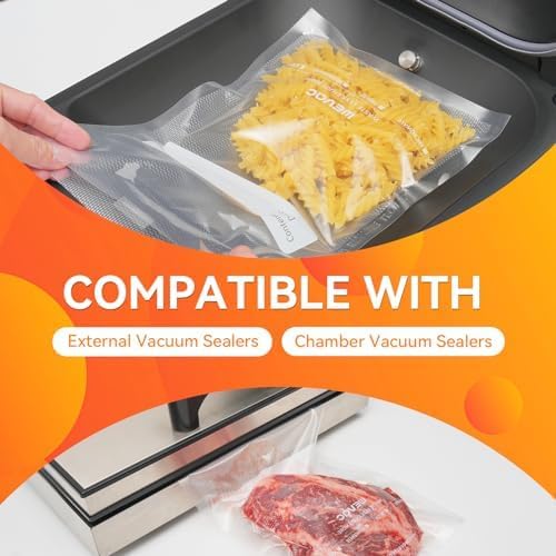 Wevac 6''x10'' and 8''x12'' 300 Count, Vacuum Sealer Bags Keeper, PreCut Bags - Image 2