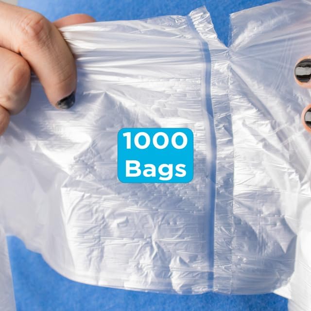 24" x 24" Clear Trash Bags, 6-10 Gallon Trash Bag, 6 Micron, Value Pack - Image 3