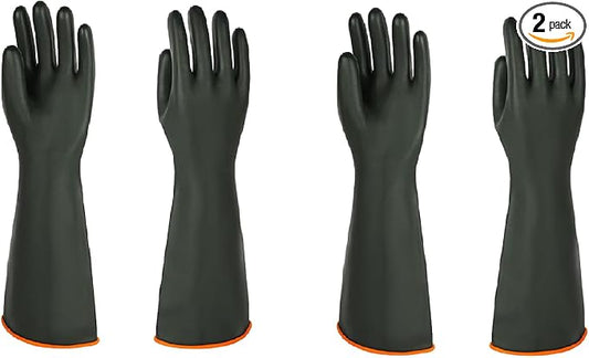 Heavy Latex Chemical Resistant Gloves by GOLVESHELPYOUIMPROVELIFE