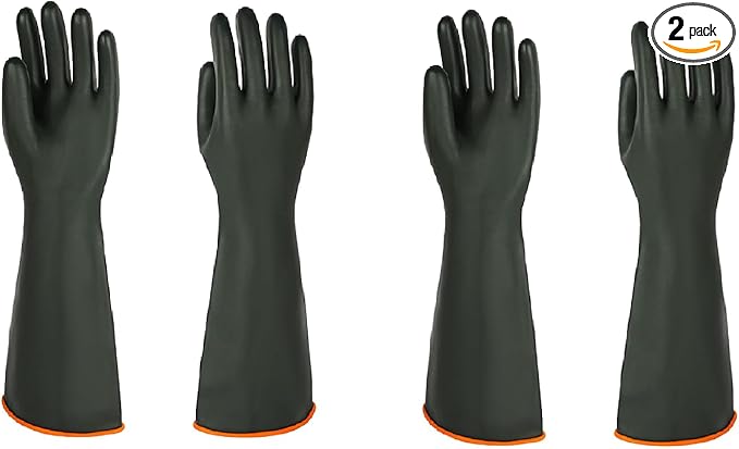 North Tower Heavy-Duty Latex Chemical Resistant Gloves by GOLVESHELPYOUIMPROVELIFE