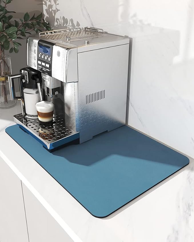 AMOAMI-Coffee Mat Hide Stain Rubber Backed Absorbent Dish Drying Mat by AMOAMI