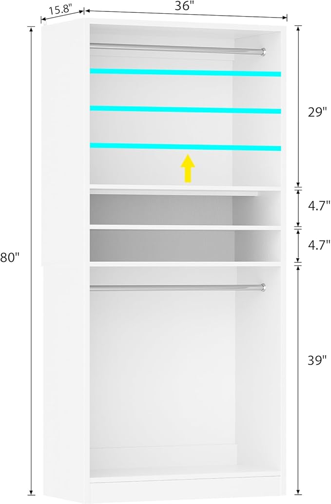 Unikito 3FT Freestanding Closet System - Image 7
