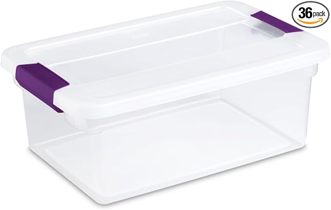 Sterilite 36-Pack 15 Quart Clearview Latch Box, Stackable Organizer Bins by Sterilite