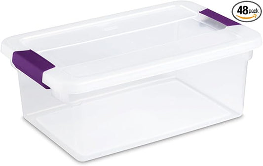 Sterilite 48-Pack 15 Quart ClearView Latch Box, Stackable Organizer Bins by Sterilite
