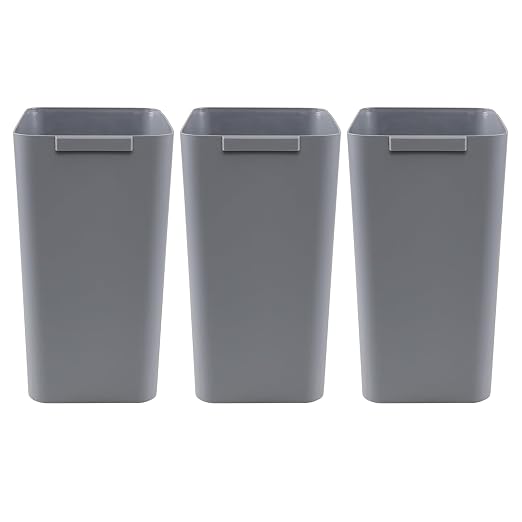 Zopnny Plastic Trash Can Wastebasket, Waste Bin, 4.5 Gallon, 3 Pack - Image 7