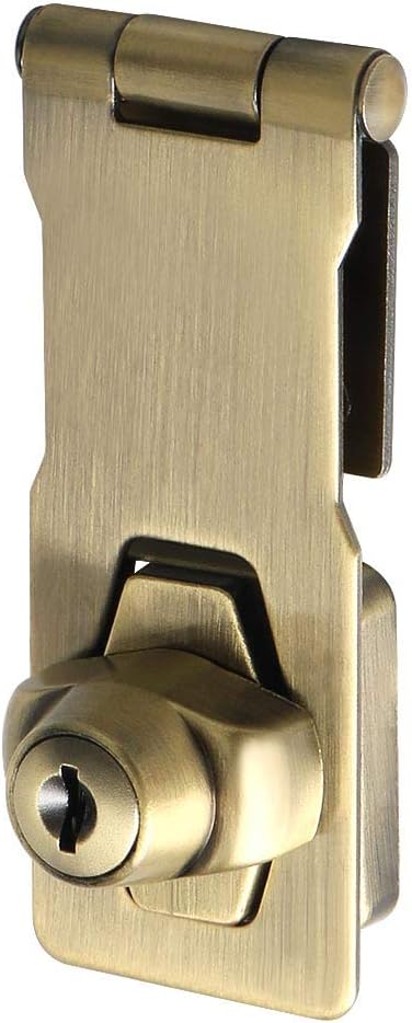 Alise Keyed Hasp Lock, 4 Inch Safety Packlock Clasp Hasp Lock Latch by Alise
