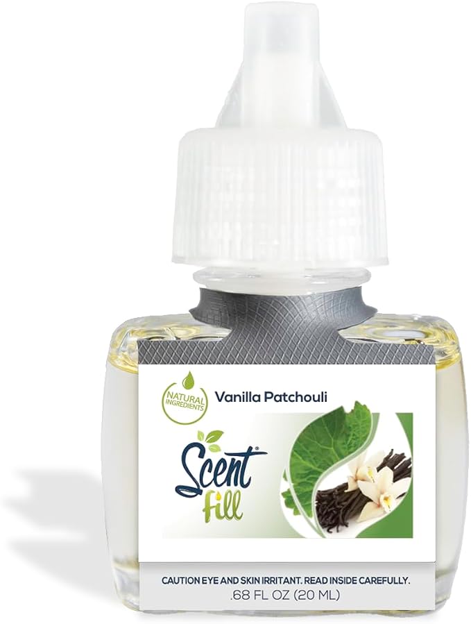 Scent Fill Vanilla Patchouli Plug in Air Freshener, 4 Scented Oil Refills - Image 3