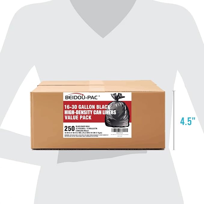 30 Gallon Trash Bags, Industrial, Commercial, Janitorial - Image 3