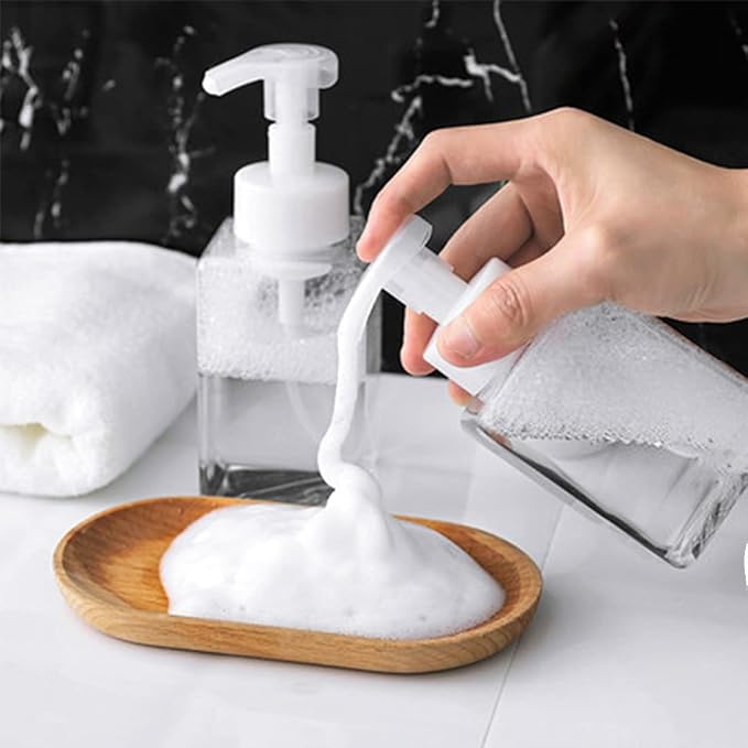 Foaming Soap Dispenser, 450ml Refillable Modern Square Pump Bottle by coldchill