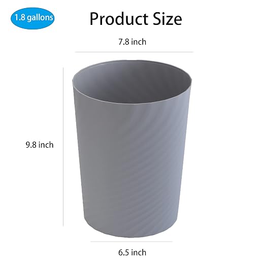UUJOLY Plastic Small Trash Can Wastebasket, Garbage Container Basket - Image 4