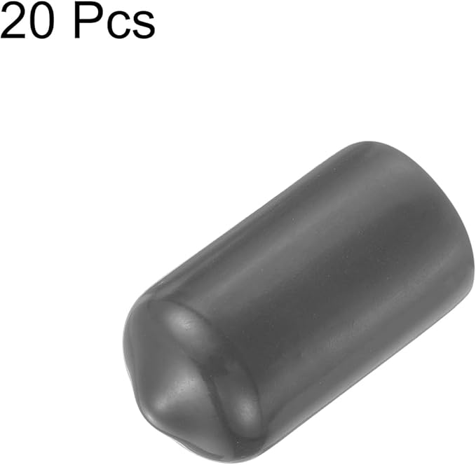 uxcell 20pcs Rubber End Caps 10.5mm ID Vinyl Round Tube Bolt Cap Cover Thread - Image 2