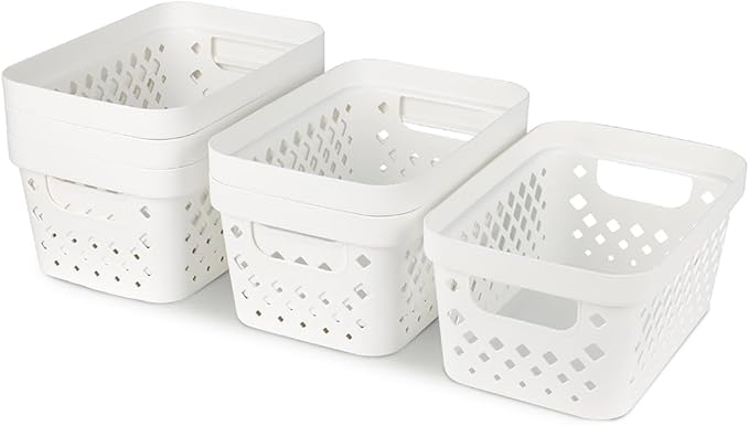 Glad Plastic Baskets for Organizing, Linen Closet, and Bathroom | Nesting Shelf - Image 6