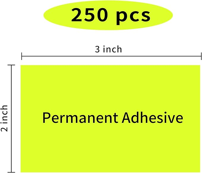 STARLIBOO Neon Colored Labels Stickers 3 x 2 Inch, Rectangle Moving Labels - Image 2